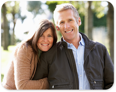 Smiling couple with health coverage