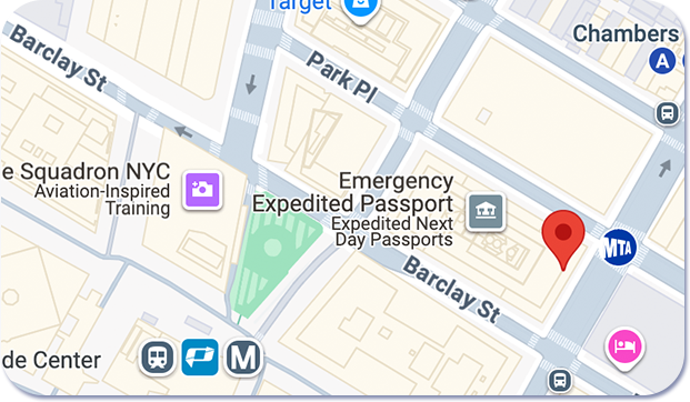 Map showing the office location